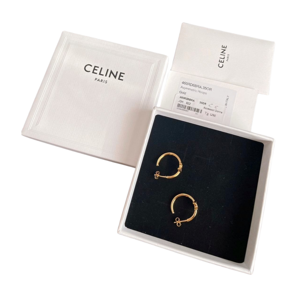 CELINE トリオンフ アシンメトリックフープ / ゴールド CELINE トリオンフ アシンメトリックフープ / ゴールド