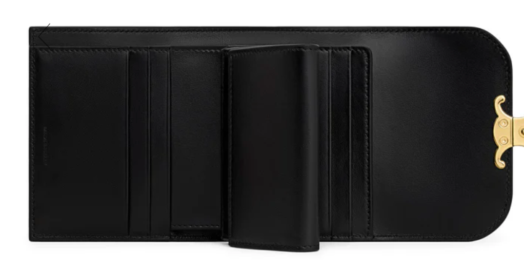 CELINE スモール フラップウォレット トリオンフ / パテント CELINE スモール フラップウォレット トリオンフ / パテント