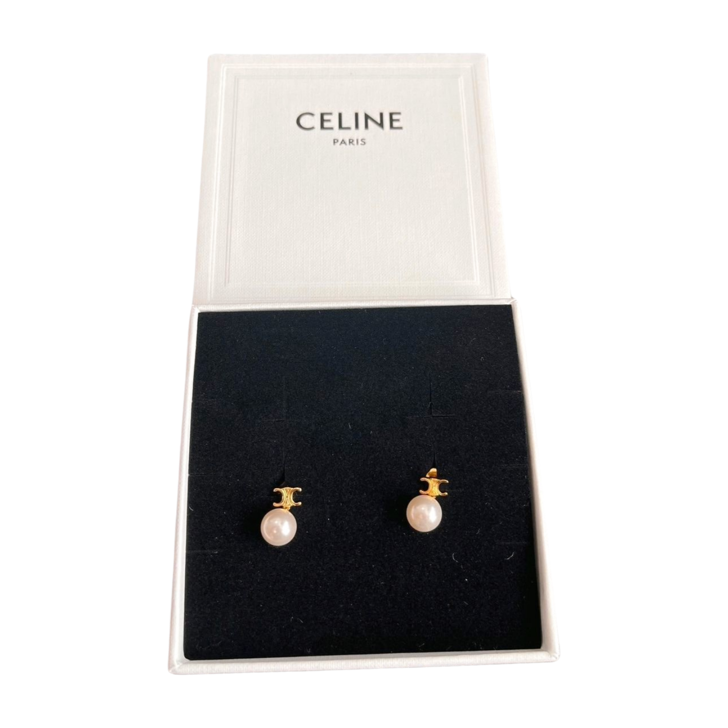 CELINE トリオンフ パールイヤリング / ゴールドフィニッシュ CELINE トリオンフ パールイヤリング / ゴールドフィニッシュ