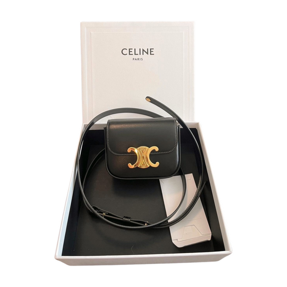 CELINE　ミニ クロード / シャイニーカーフスキン